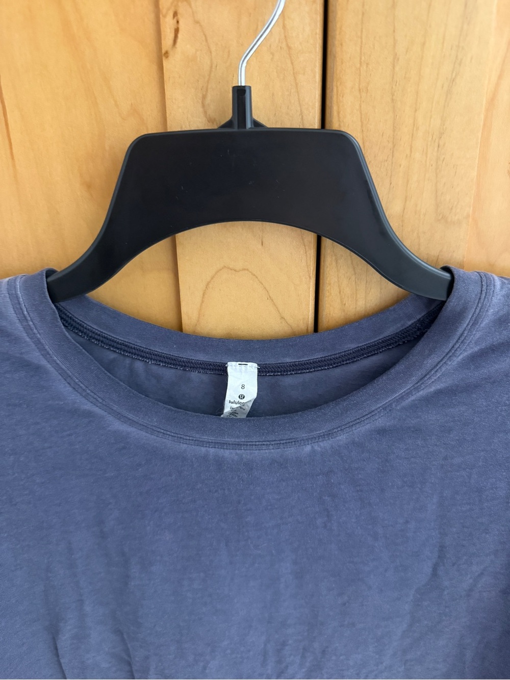 Lululemon Cates Tee Cropped *Fade Sublimado Pigment Dye Cadet Blue Size 8 - Picture 7 of 11